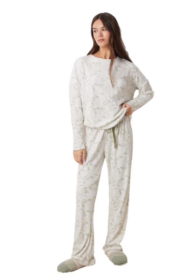 Printed Long Pajamas Set