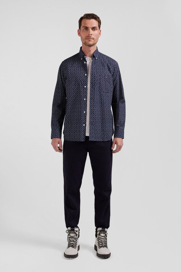 shirt with microprint bow tie