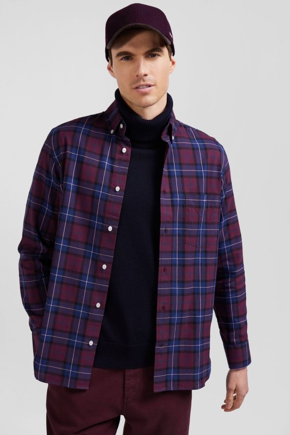 Regular fit twill checked shirt