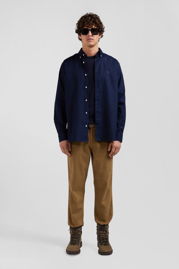 Regular fit shirt with back embroidery