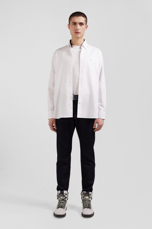 Regular fit shirt with back embroidery