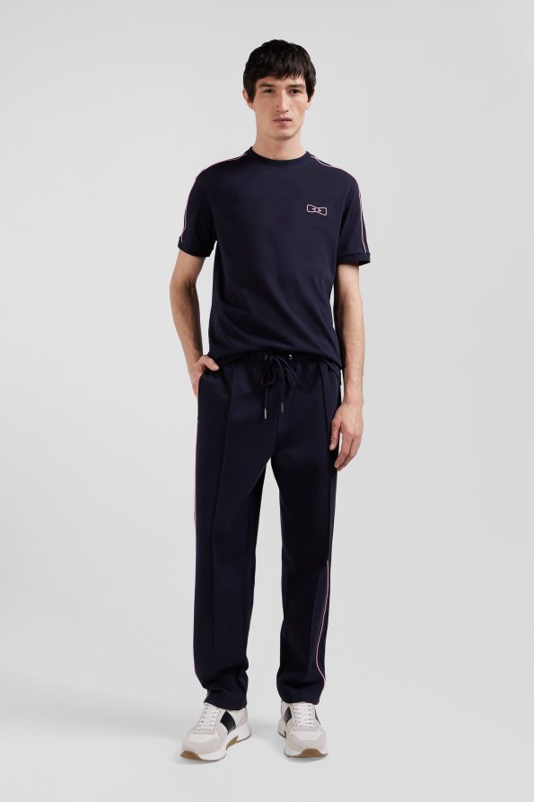Regular fit jogging pants with piping