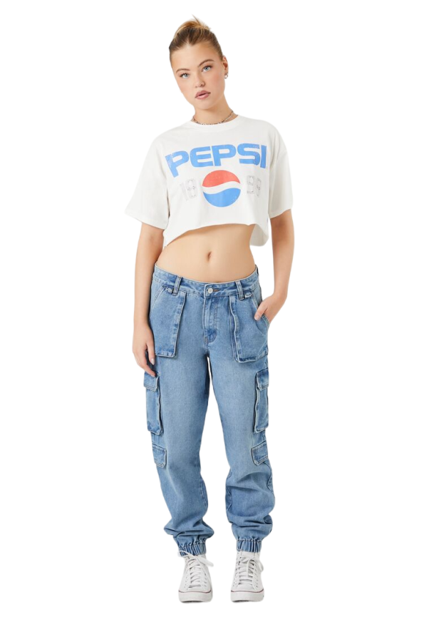 Stretch-Denim Cargo Joggers