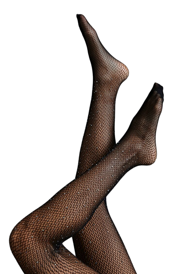 Rhinestone Fishnet Tights