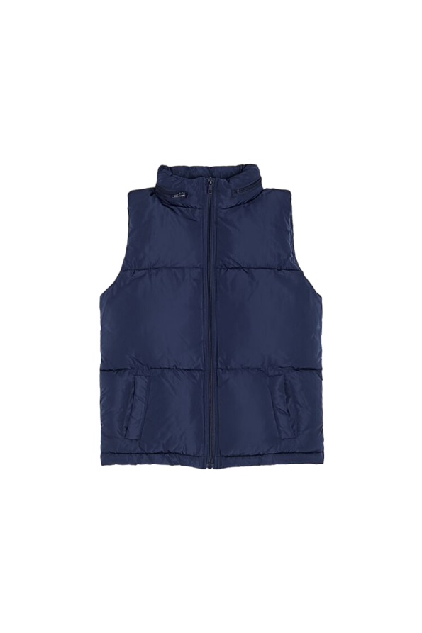 Girls Funnel Neck Puffer Vest (Kids)