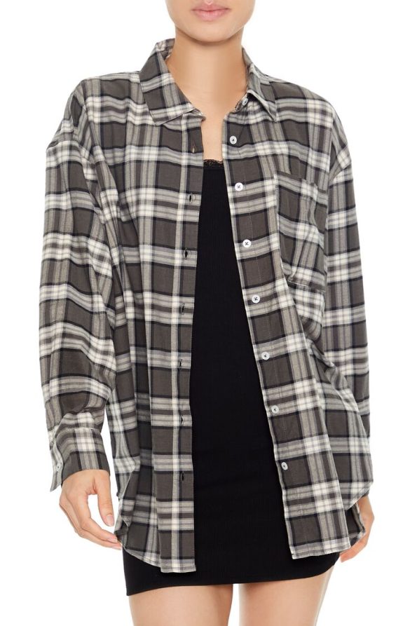 Plaid High-Low Shirt