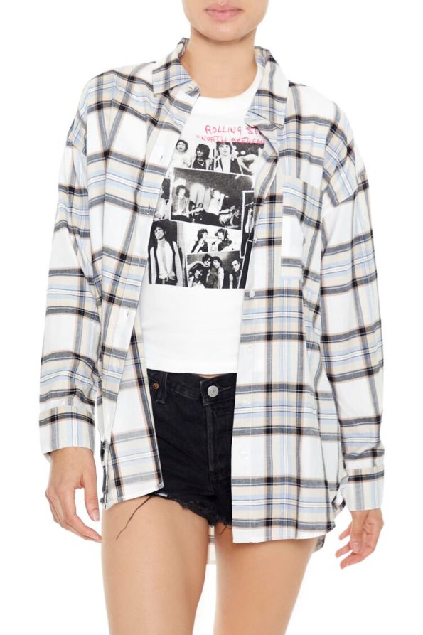 Plaid High-Low Shirt