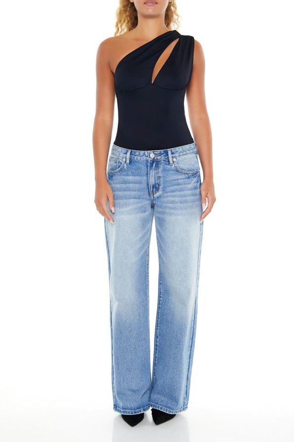 Cutout One-Shoulder Bodysuit