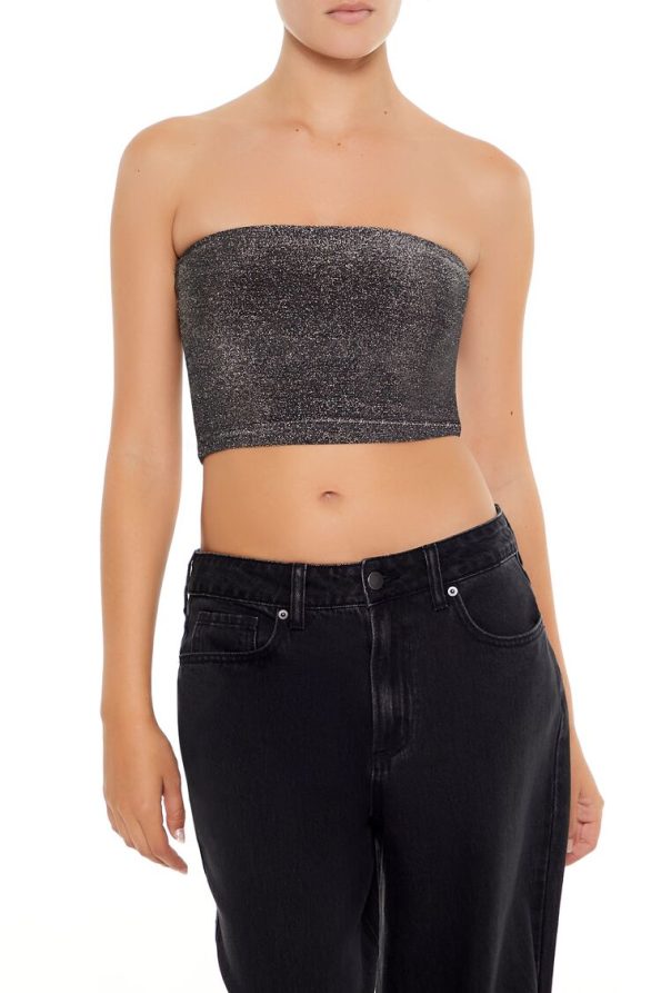 Glitter Knit Tube Top