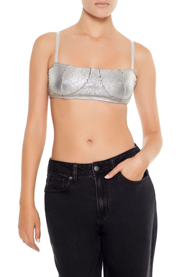 Super Cropped Metallic Cami