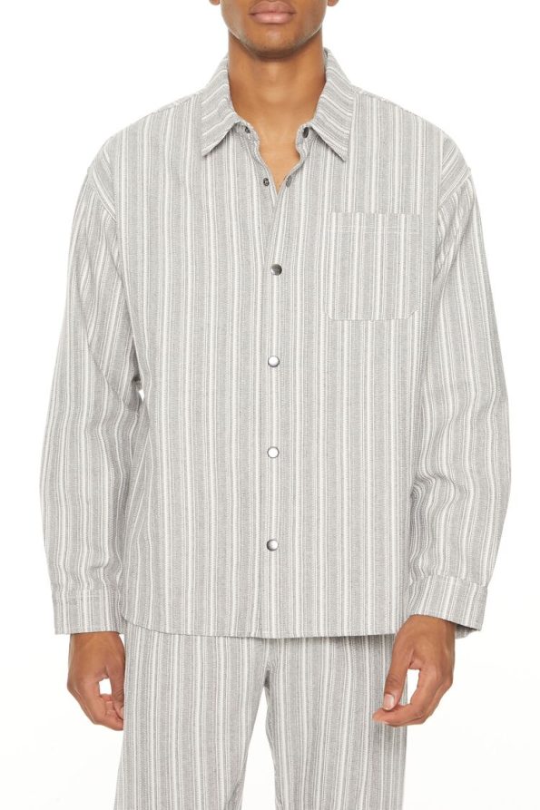 Textured Striped Shacket