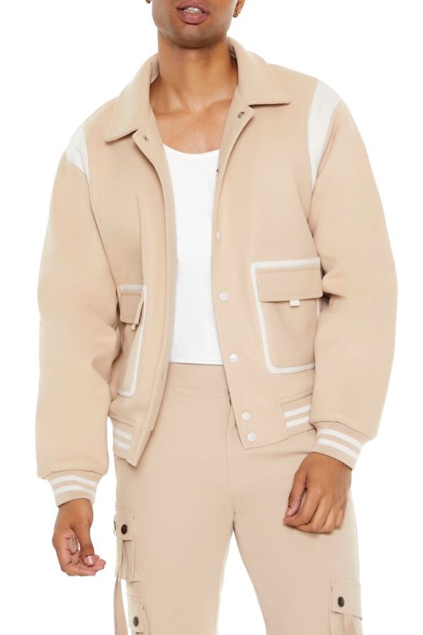 Colorblock Bomber Varsity Jacket