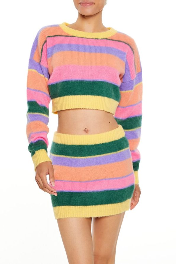 Striped Cropped Sweater
