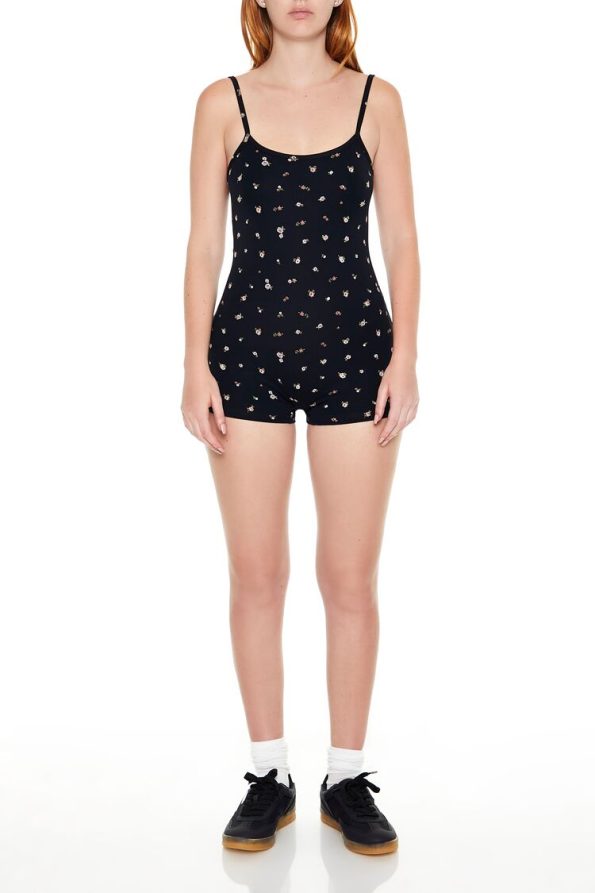 Ditsy Floral Open-Back Romper
