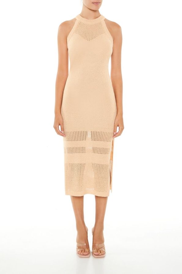 Crochet Sweater Midi Dress