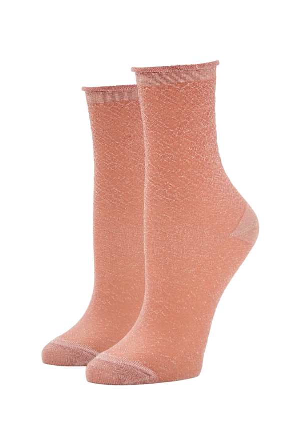 Glitter Knit Crew Socks