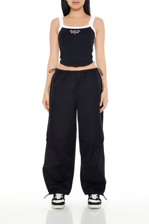 Toggle Drawstring Parachute Pants