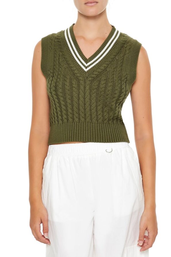 Varsity-Striped Sweater Vest
