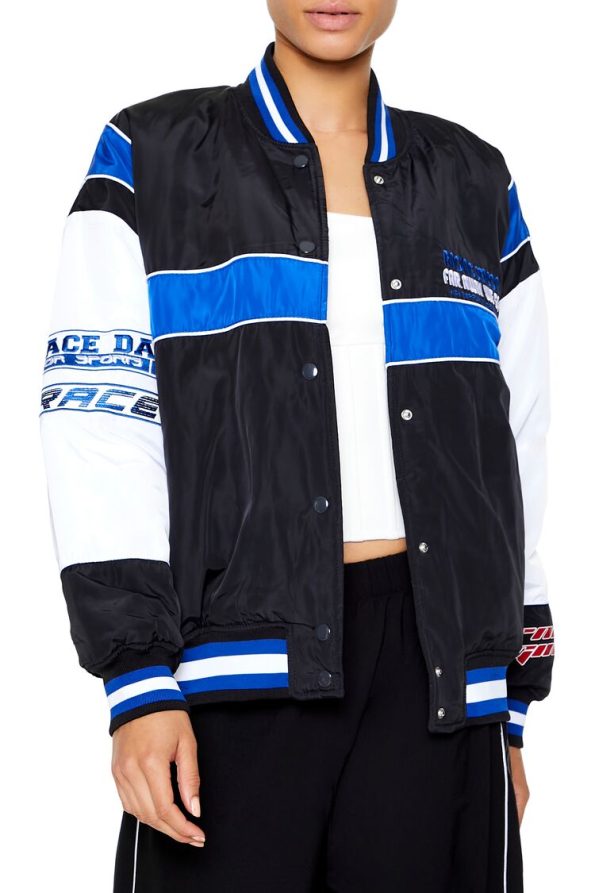 Racing Colorblock Bomber Jacket