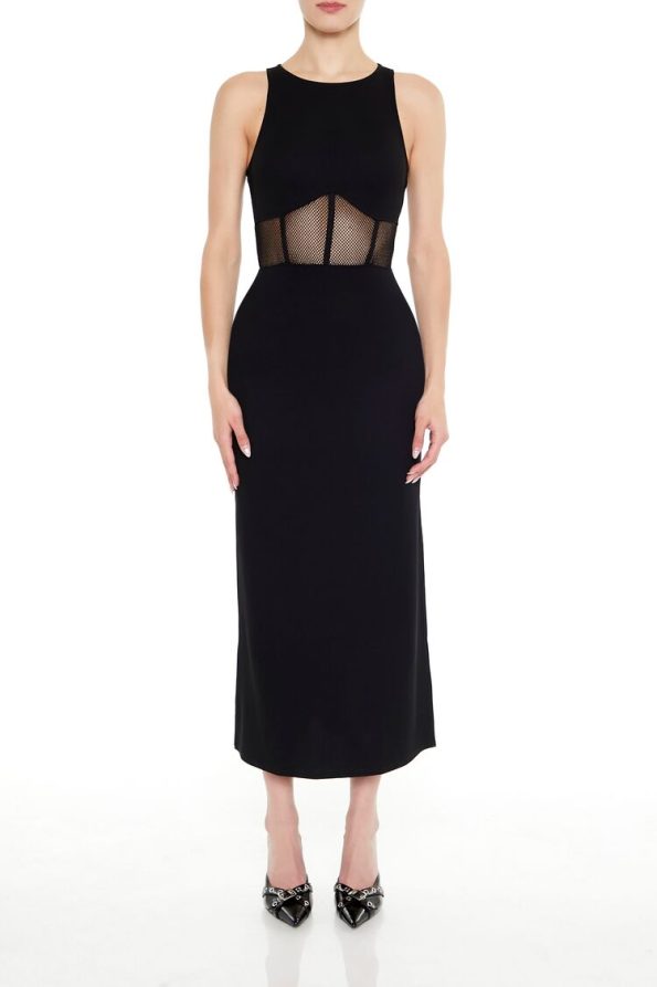 Sleeveless Netted Maxi Dress