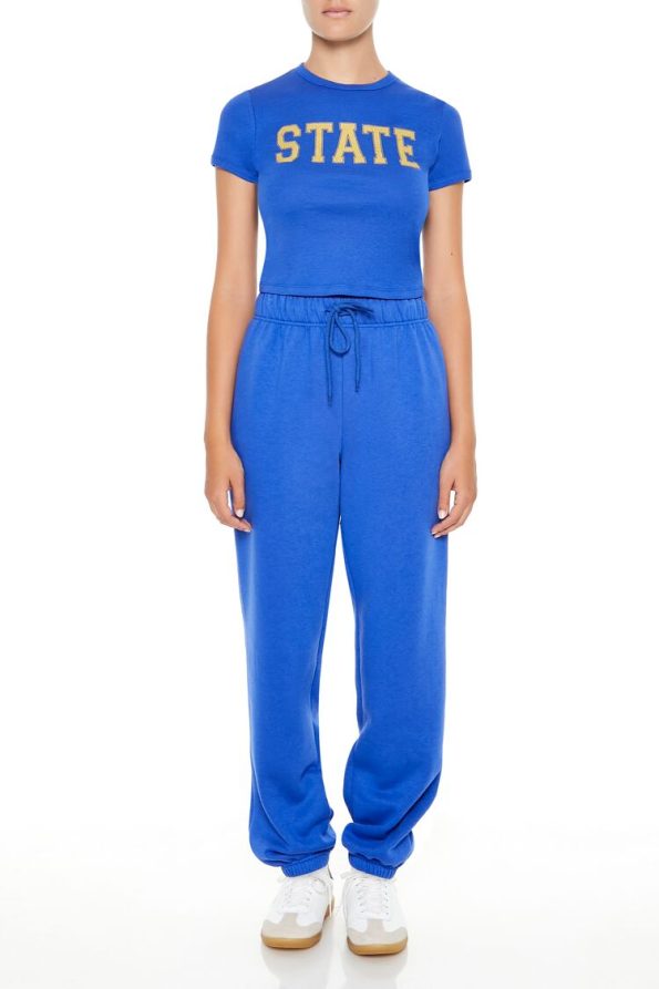 State Fleece Drawstring Joggers
