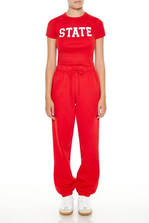 State Fleece Drawstring Joggers