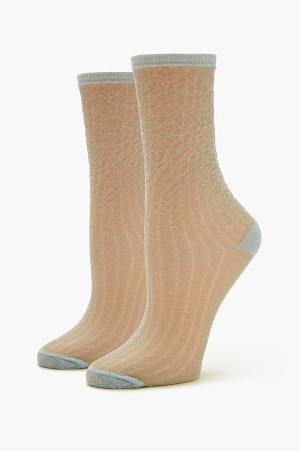 Glitter Knit Crew Socks