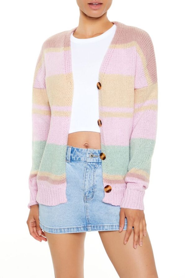 Striped Cardigan Sweater
