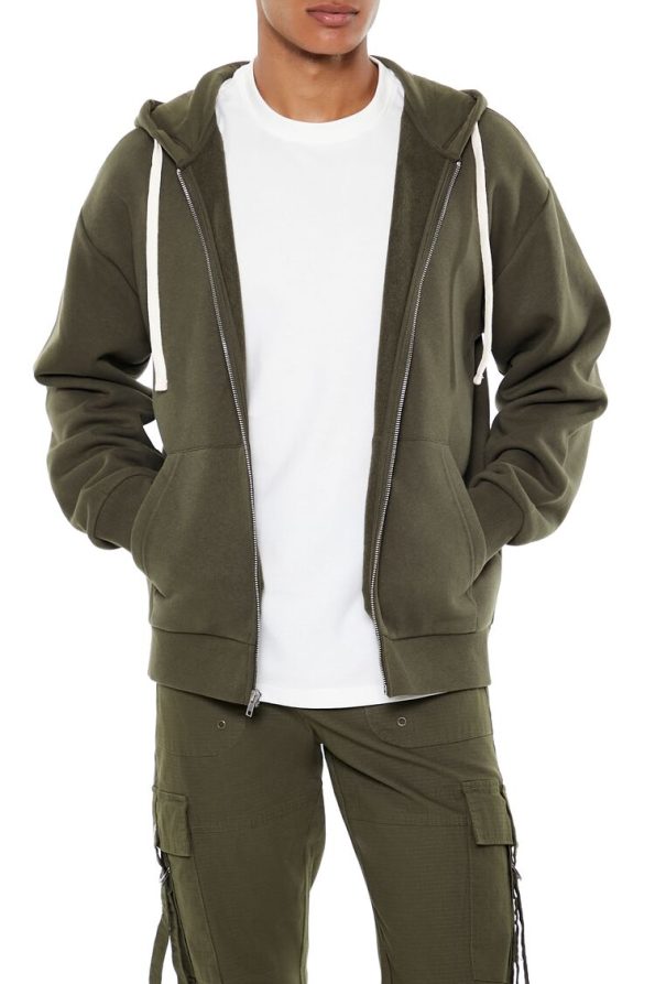 Drawstring Zip-Up Hoodie