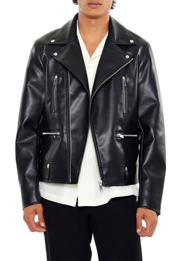 Faux Leather Moto Jacket
