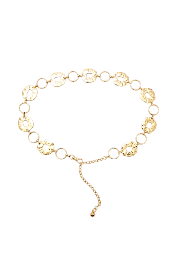 Hammered Rolo Chain Belt