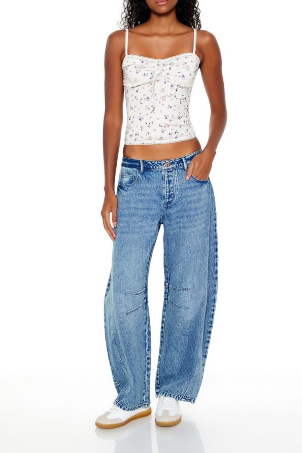 Mid-Rise Baggy Barrel Jeans