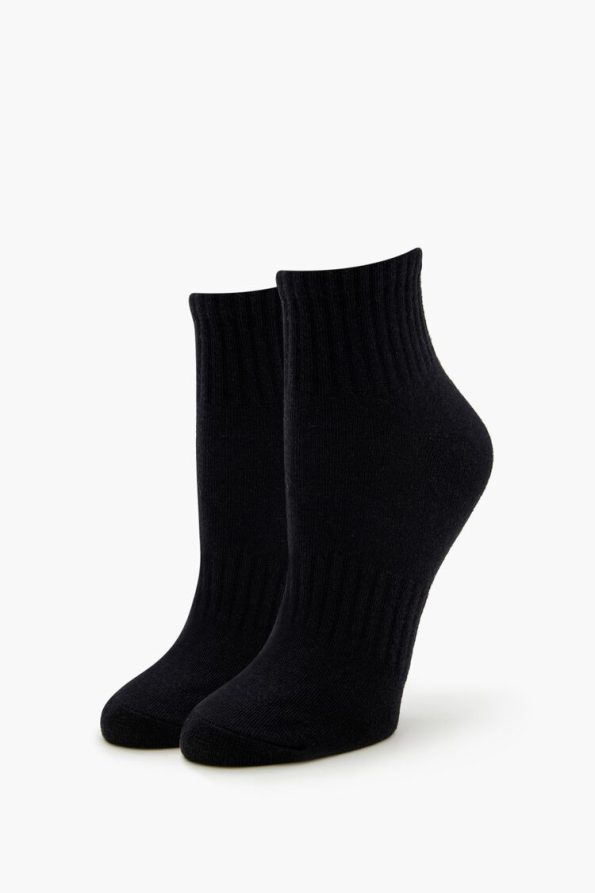 Ribbed Quarter Socks