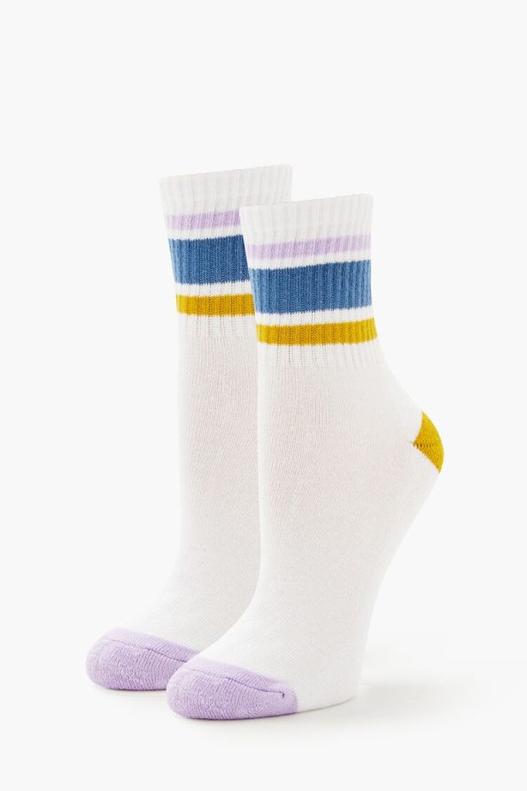 Varsity-Striped Crew Socks
