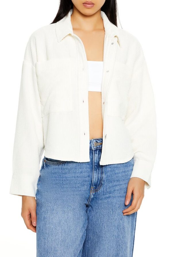 Corduroy Cropped Shacket
