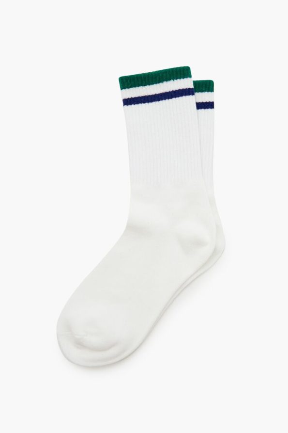 Varsity-Striped Crew Socks