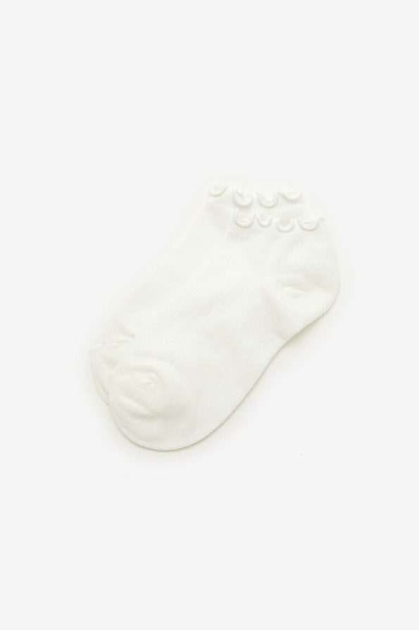 Ribbed Lettuce-Edge Ankle Socks