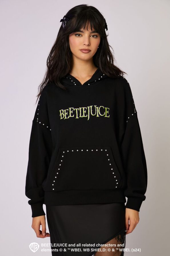 Beetlejuice Beetlejuice Rhinestone Hoodie