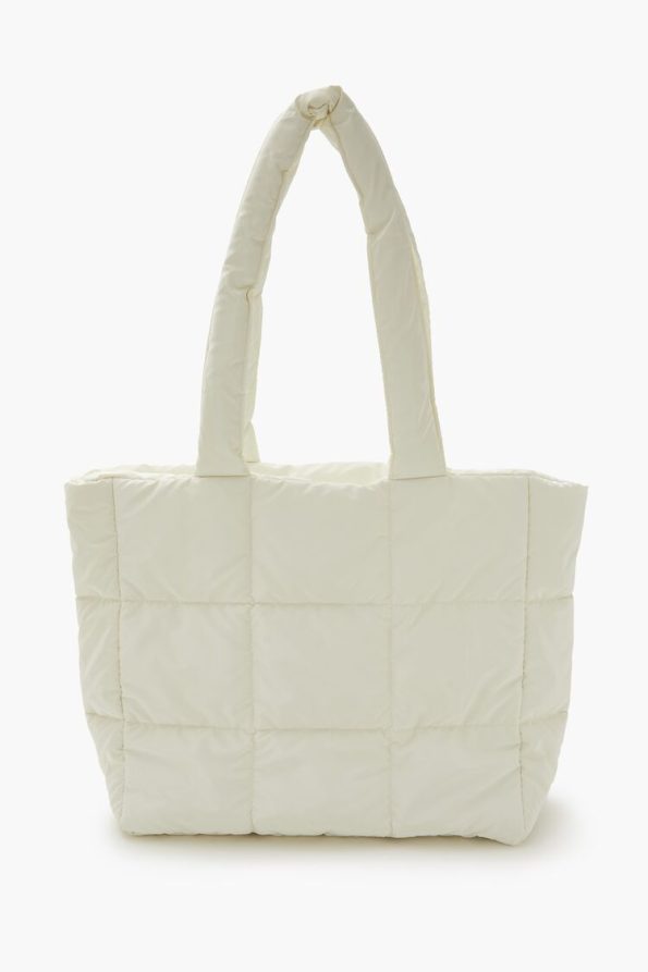 Quilted Faux Leather Tote Bag