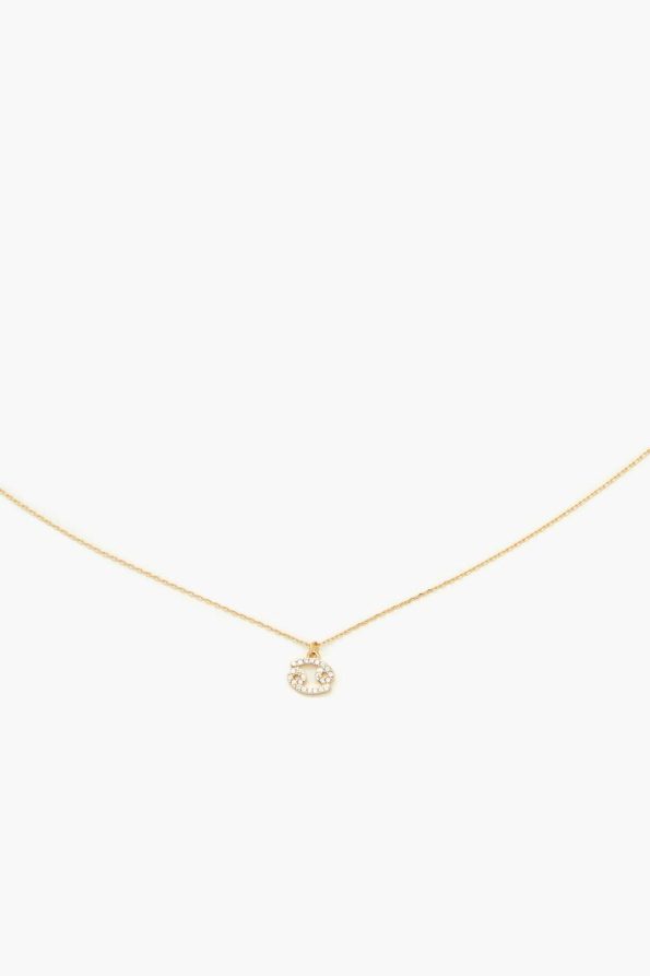 Rhinestone Zodiac Charm Necklace