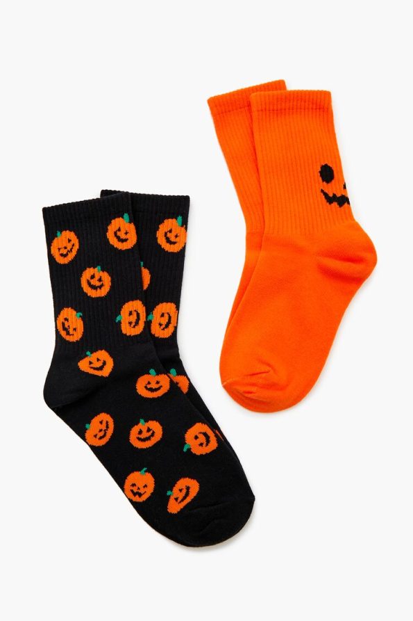 Jack-O-Lantern Crew Socks Set - 2 pack