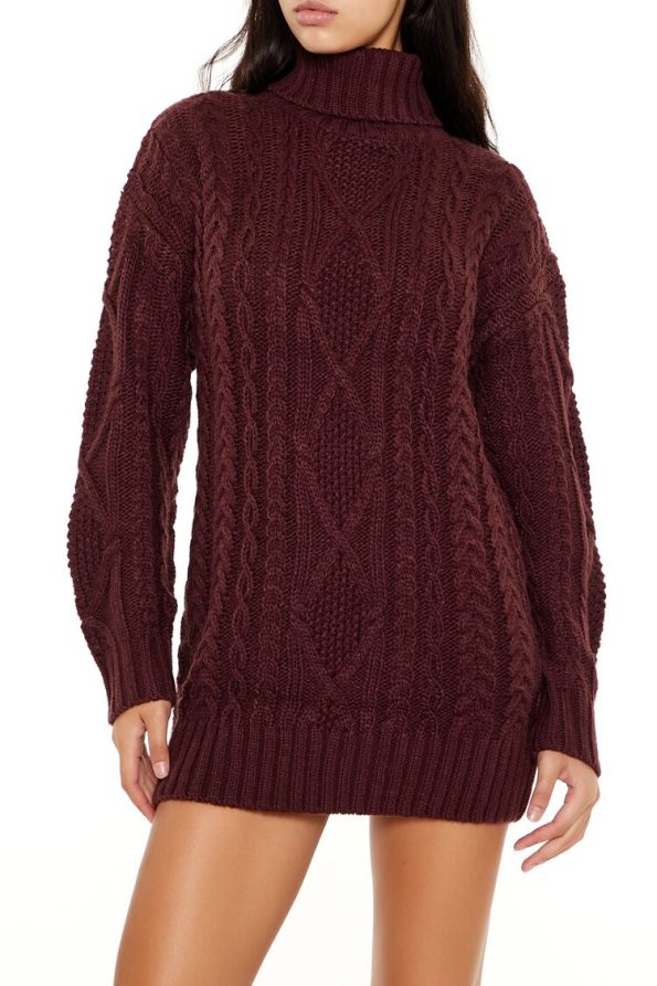 Turtleneck Mini Sweater Dress