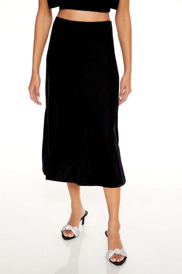 Velvet Midi Skirt