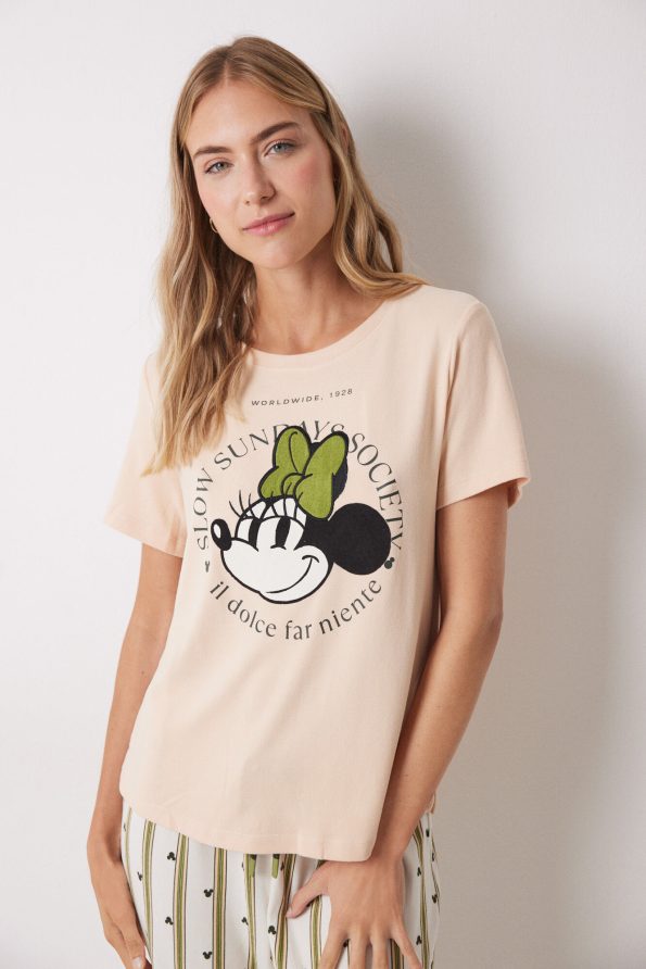 Minnie Long Pajamas With Short Sleeves