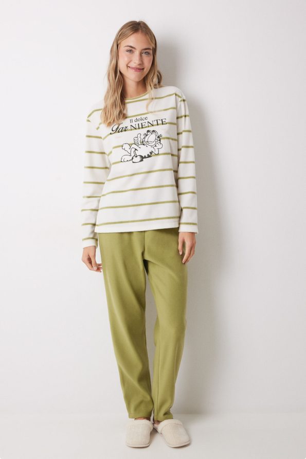 Garfield Long Fleece Pajamas