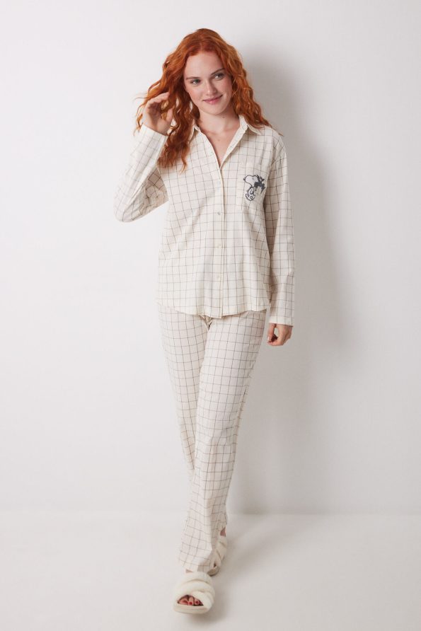 Long Classic Pyjamas Cotton Checkered