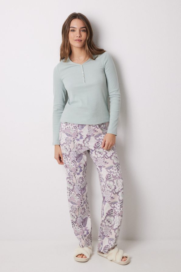 Floral Cotton Long Bottoms