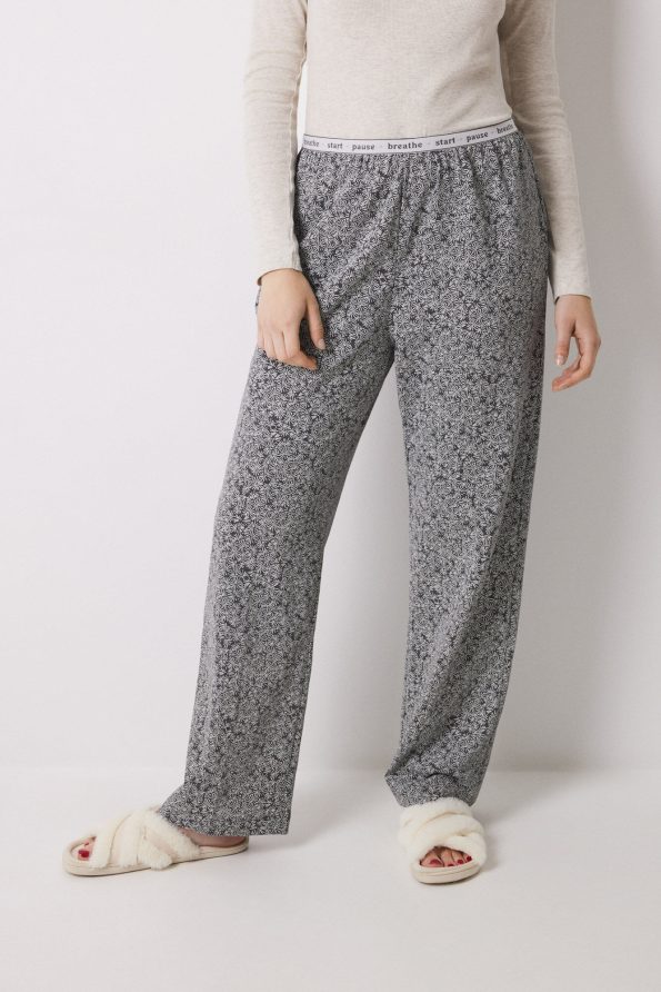 Long Trouser With Flower Print