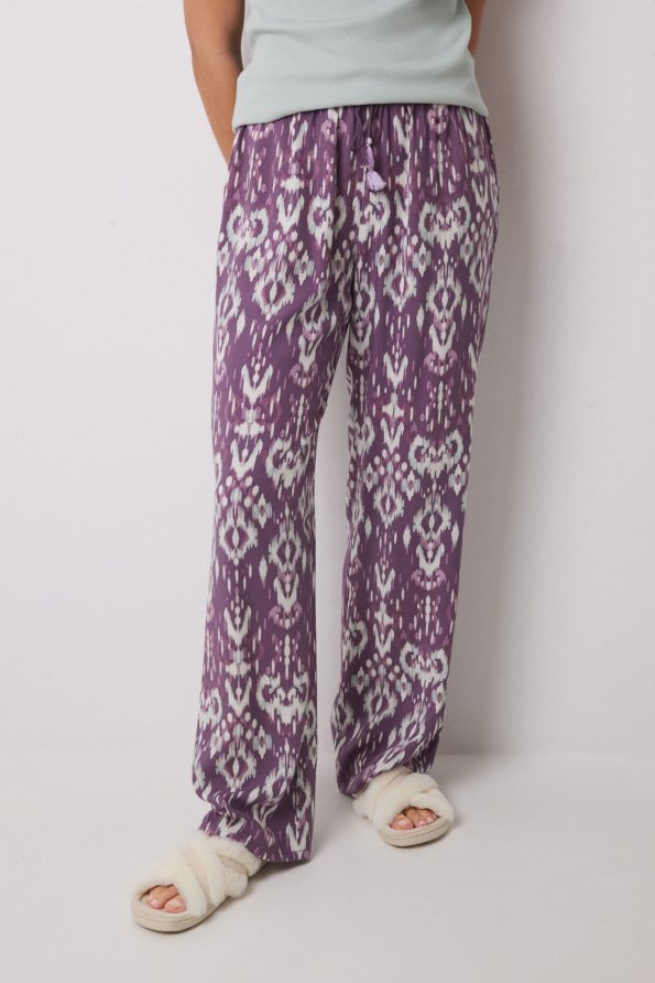 Long Viscose Trousers With Print