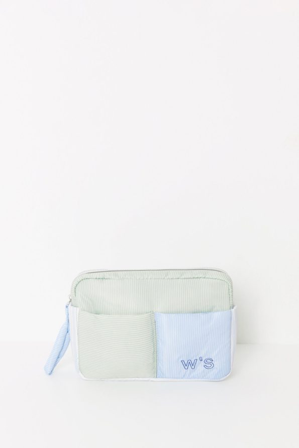 Medium Striped Print Toiletry Bag